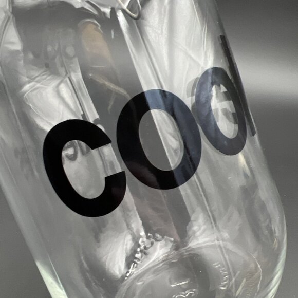 VTG Triomphe Glass COOKIES 3L Cookie Jar Canister Wire Bail MCM Retro - Picture 12 of 16